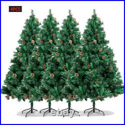 6FT Pre-Lit Fiber Artificial Christmas Tree with LED Party String Light US 6FT Pre-Lit Fiber Artificial Christmas Tree with LED Party String Light US