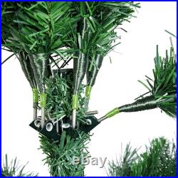 6FT Pre-Lit Frosted Christmas Tree with Pinecones, Holly Berries & Warm Lights