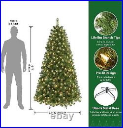 6FT Prelit Artificial Christmas Tree with 250 Lights & 785 Branch Tips for Xmas 6FT Prelit Artificial Christmas Tree with 250 Lights & 785 Branch Tips for Xmas
