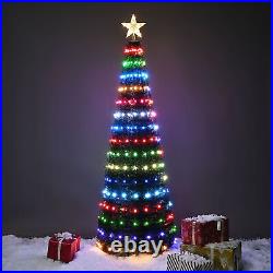 6Ft 282LED Light Smart Christmas Tree Xmas Decoration with Remote & App