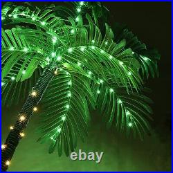 6Ft LED Lighted Palm Tree, Outdoor Tiki Bar Decor, Artificial Trees NEW