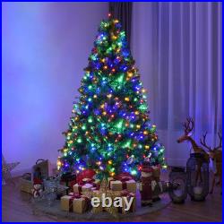 6Ft Pre-Lit Artificial Christmas Tree Hinged 350 LED Lights