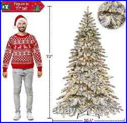 6Ft Pre-Lit Artificial Christmas Tree with 400 Warm White LED Lights & 940 PVC T 6Ft Pre-Lit Artificial Christmas Tree with 400 Warm White LED Lights & 940 PVC T