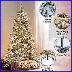 6Ft Pre-Lit Artificial Christmas Tree with 400 Warm White LED Lights & 940 PVC T 6Ft Pre-Lit Artificial Christmas Tree with 400 Warm White LED Lights & 940 PVC T