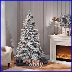 6Ft Pre-Lit Artificial Christmas Tree with 400 Warm White LED Lights & 940 PVC T 6Ft Pre-Lit Artificial Christmas Tree with 400 Warm White LED Lights & 940 PVC T