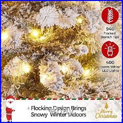6Ft Pre-Lit Artificial Christmas Tree with 400 Warm White LED Lights & 940 PVC T 6Ft Pre-Lit Artificial Christmas Tree with 400 Warm White LED Lights & 940 PVC T
