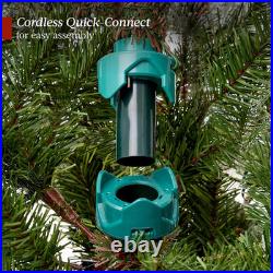 6Ft Pre-Lit Slim Christmas Tree with Multicolor LED Lights and Foldable Stand