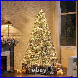 6Ft Pre-Lit Snow Flocked Artificial Christmas Tree, 250 Lights 6Ft Pre-Lit Snow Flocked Artificial Christmas Tree, 250 Lights