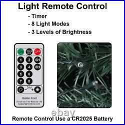 6Ft Pre-lit Christmas Tree Pull-Up Christmas Tree with Remote & 200 LED Lights
