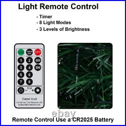 6Ft Pre-lit Pull Up Christmas Tree with Remote Fully Decorated with 200 LED Lights