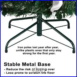 6Ft Pre-lit Pull Up Christmas Tree with Remote Fully Decorated with 200 LED Lights