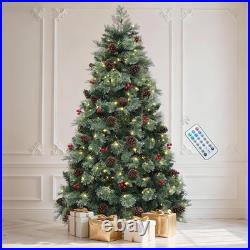 6Ft Prelit Carol Pine Christmas Tree with 300 LED Lights & Remote Control