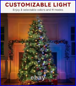 6Ft Prelit Carol Pine Christmas Tree with 300 LED Lights & Remote Control