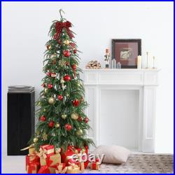 6Ft Prelit Norfolk Christmas Tree with 150 Warm White LED Lights & Metal Stand
