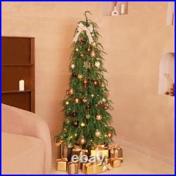 6Ft Prelit Norfolk Christmas Tree with 150 Warm White LED Lights & Metal Stand