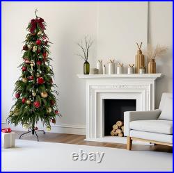 6Ft Prelit Norfolk Christmas Tree with 150 Warm White LED Lights & Metal Stand