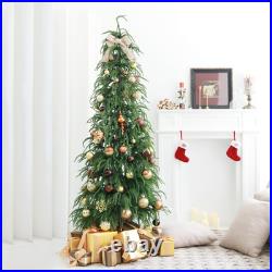 6Ft Prelit Norfolk Christmas Tree with 150 Warm White LED Lights & Metal Stand