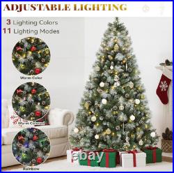 6Ft Prelit Scotch Pine Christmas Tree with Remote, Frosted & Color-Changing Ligh
