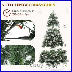 6Ft Prelit Scotch Pine Christmas Tree with Remote, Frosted & Color-Changing Ligh