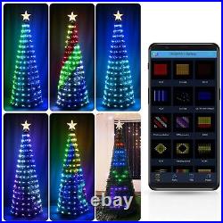 6Ft RGB Lighted Christmas Tree Christmas Tree Decoration Bluetooth App Control