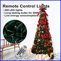 6.5FT Prelit Pop Up Christmas Tree withLights&Remote Fully Pre-Decorated Xmas Tree 6.5FT Prelit Pop Up Christmas Tree withLights&Remote Fully Pre-Decorated Xmas Tree