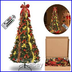 6.5Ft Christmas Tree Pre-Lit Xmas Tree with 200 LED Lights Pop-up Christmas Tree 6.5Ft Christmas Tree Pre-Lit Xmas Tree with 200 LED Lights Pop-up Christmas Tree