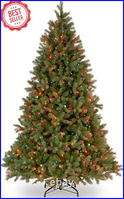 6.5Ft Pre-Lit Feel Real Douglas Fir Christmas Tree Multicolor Lights Green withSta