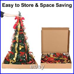 6.5Ft Pull-Up Christmas Tree Pre-lit Christmas Tree with Remote 200 LED Lights 6.5Ft Pull-Up Christmas Tree Pre-lit Christmas Tree with Remote 200 LED Lights