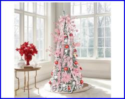6.5 FT Candy Cane Pop-Up Christmas Tree, Pre-Lit and Fully Decorated, Fire-Resis
