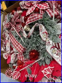 6.5 FT Candy Cane Pop-Up Christmas Tree, Pre-Lit and Fully Decorated, Fire-Resis