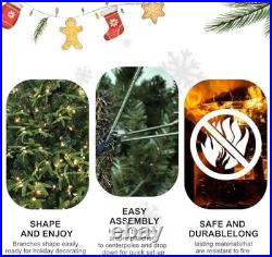 6.5 FT Pre-Lit Artificial Spruce Realistic Christmas Tree with 300 LED Lights