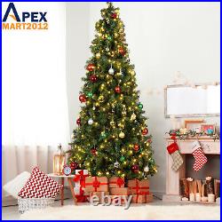 6.5 Feet Christmas Tree Artificial Tree Holiday Decorations With 250 LED Lights