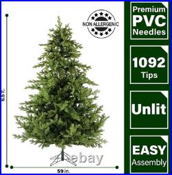 6.5-Ft. Foxtail Pine Artificial Christmas Tree with Stand and No Lights, Unlit F