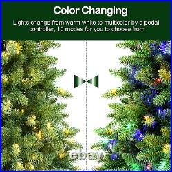 6.5 Ft Pre-Lit Christmas Tree Holiday Decoration 350 Color Changing LED Lights