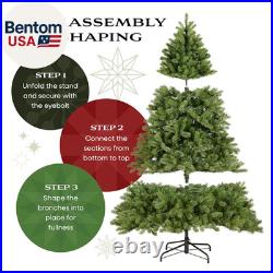 6.5 Ft Pre-Lit Kingswood Fir Slim Artificial Christmas Tree, 250 Clear Lights, 7