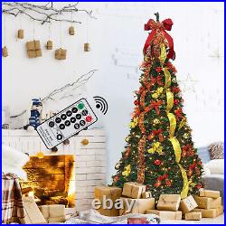 6.5 Ft Pull Up Christmas Tree Collapsible Xmas Trees with Remote & 200 LED Light 6.5 Ft Pull Up Christmas Tree Collapsible Xmas Trees with Remote & 200 LED Light