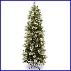 6.5 Ft. Wintry Pine Slim Tree with Clear Lights