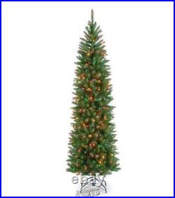 6.5' Kingswood Fir Christmas Tree with 250 Multi Colored Lights Slim