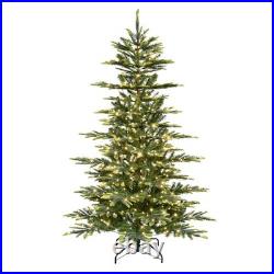 6.5' Pre-Lit Artificial Aspen Fir Christmas Tree, Dual-Color LED Lights, Holiday