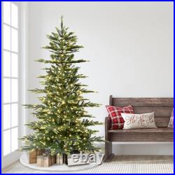 6.5' Pre-Lit Artificial Aspen Fir Christmas Tree, Dual-Color LED Lights, Holiday