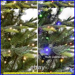6.5' Pre-Lit Artificial Aspen Fir Christmas Tree, Dual-Color LED Lights, Holiday
