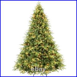 6.5 ft Prelit Artificial Realistic Christmas Tree &2356 PE/PVC Tips 450 Lights
