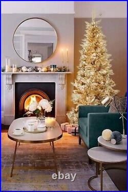 6.5 ft Rose Gold Slim Artificial Xmas Christmas Tree, 624 Tips, UL 350 Clear 6.5 ft Rose Gold Slim Artificial Xmas Christmas Tree, 624 Tips, UL 350 Clear