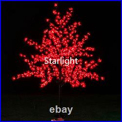 6.5ft LED Christmas Tree Outdoor Maple Tree 864 LEDs Red Color Lights Rainproof