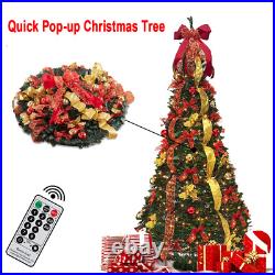 6.5ft Pop-up Christmas Tree with 200 LED Lights Remote for Christmas Decoration 6.5ft Pop-up Christmas Tree with 200 LED Lights Remote for Christmas Decoration