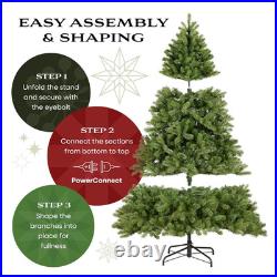 6.5ft Pre-Lit Slim Douglas Fir Christmas Tree with 300 LED Lights & Stand