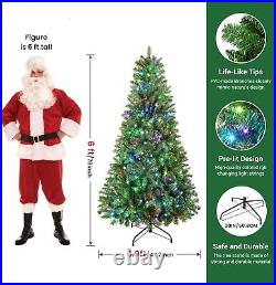 6.5ft Prelit Christmas Tree with 330 RGB Lights 948 Branch Tips for Xmas decor 6.5ft Prelit Christmas Tree with 330 RGB Lights 948 Branch Tips for Xmas decor