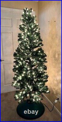 6' Christmas Tree with Lights and Rotating Stand