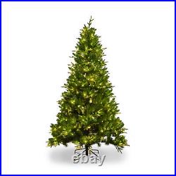 6 FT Artificial Christmas Tree With LED Lights Metal Base Xmas Tree Decoration
