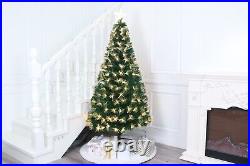 6 FT Christmas Tree WithWarm Fiber Lights 3 Modes Indoor Only